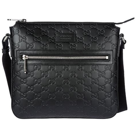 zwarte gucci messenger|gucci handbags for men.